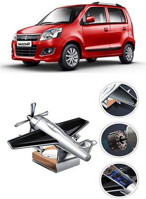 YUNEIK Car Solar Air Freshner Automatic Rotating Diffuser YK_SILVER-SINGLE-FAN-352(100 g)