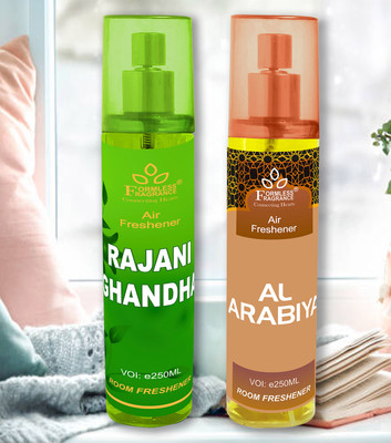 Formless Rajanighandha &, Al Arabiya Room Air Freshener Car Freshener Spray Rajanighandha & Al Arabiya 250ml(2 x 250 ml)