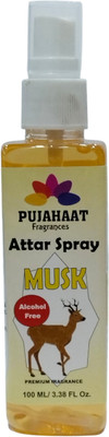 Pujahaat Kasturi | Musk Attar Spray, 100ml Non Alcoholic Spray, Religious Mist|Air Freshener Spray Kasturi | Musk Attar Spray |100ml Non Alcoholic Spray | Religious Mist | Air Freshener(100 ml)