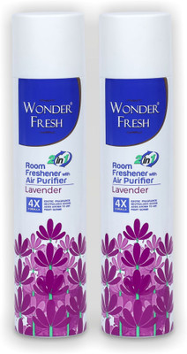 wonder fresh Lavender Spray Lavender Rooms Spray 250ml Each - Pack of 2(2 x 125 ml)