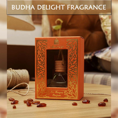 WINKCART Premium Buddha Delight Fragrance Essential oil Car Perfume Hanging Pod Car Freshener Refill Car perfume hanging blended with Essential oil in glass bottle car decor diffuser(8 ml)