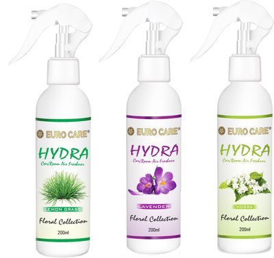 Euro Care Lavender, Mogra, Lemon Grass Car Freshener Spray Lavender-Mogra-Lemon Grass-Scent(600 ml)