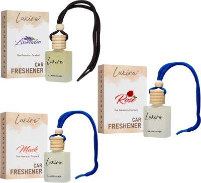 LUXIRE LAVENDER,MUSK,ROSE Car Freshener Diffuser(3 x 3.33 ml)