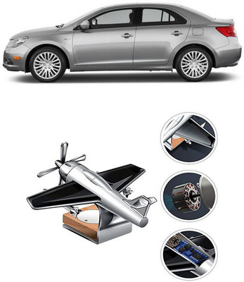 YUNEIK Car Solar Air Freshner Automatic Rotating Diffuser YK_SILVER-SINGLE-FAN-325(100 g)