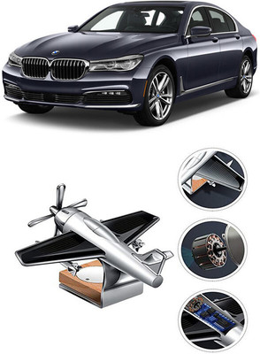YUNEIK Car Solar Air Freshner Automatic Rotating Diffuser YK_SILVER-SINGLE-FAN-56(100 g)