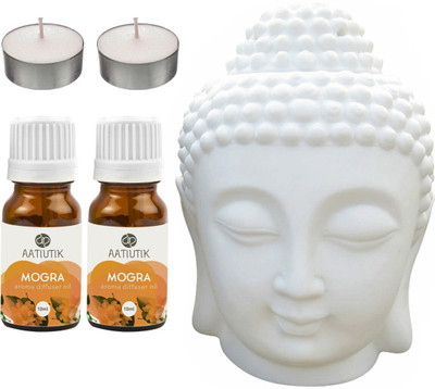 Aatiutik Mogra, Tlight Buddha Head Diffuser Set AT-2TL_2MOG(5 x 4 ml)