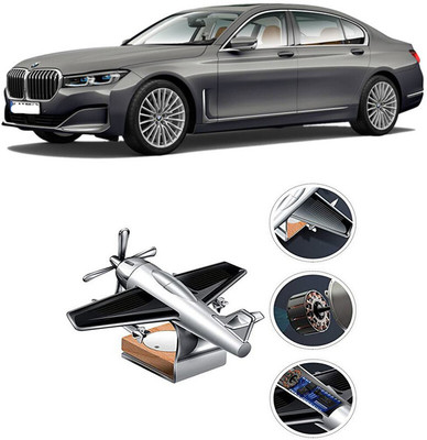 YUNEIK Car Solar Air Freshner Automatic Rotating Diffuser YK_SILVER-SINGLE-FAN-54(100 g)