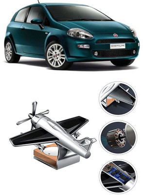 YUNEIK Car Solar Air Freshner Automatic Rotating Diffuser YK_SILVER-SINGLE-FAN-106(100 g)