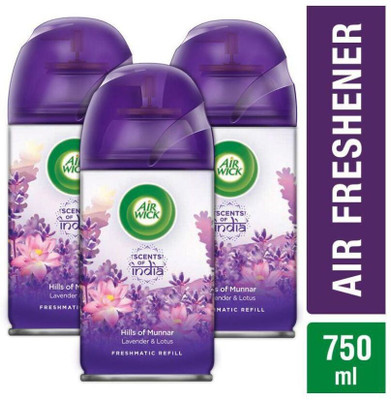 Airwick LAVENDER AND LOTUS AUTOMATIC SPRAY REFILL 250 ML ( 250 ML * 3 = 750 ML ) Refill LAVENDER AND LOTUS(3 x 250 ml)
