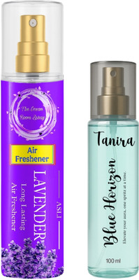 The Ocean Lavender, Room Spray 250ml And Blue Horizon Perfume 100ml (Long Time Fragrance) Spray Lavender Room Spray 250ml And Blue Horizon Perfume 100ml (Long Lasting Fragrance) Pack Of 2(350 ml)