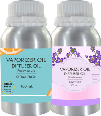 Veena Combo Citrus Fresh & Lavender Aroma Oil Diffuser Long Lasting Fragrance 100 ml Aroma Oil Combo Aroma Diffuser(2 x 100 ml)