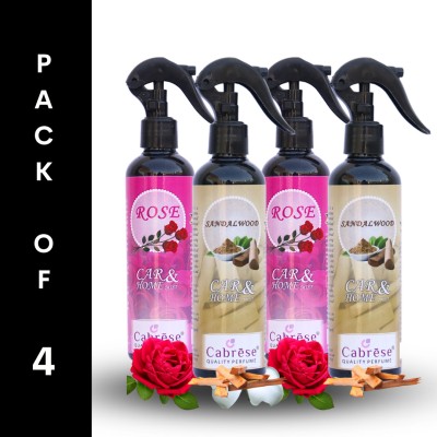 CABRESE Rose, Rose, Sandalwood, Sandalwood Spray(4 x 250 ml)