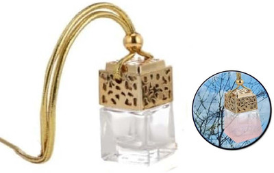 WINKCART Car Perfume Hanging Musk scent fragrance pendant diamond shaped Diffuser Set, Refill Car Perfume Bottle Hanging Essentail oil Musk fragrance Glass Bottle Air Freshener Diffuser Aromatherapy Ornament Bottle(8 ml)