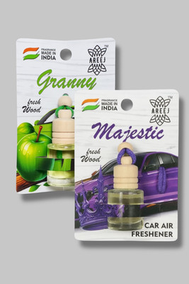 areej Majestic, Granny Car Freshener Diffuser Car hanging perfume Car air freshener Mix Combo(2 x 8 ml)