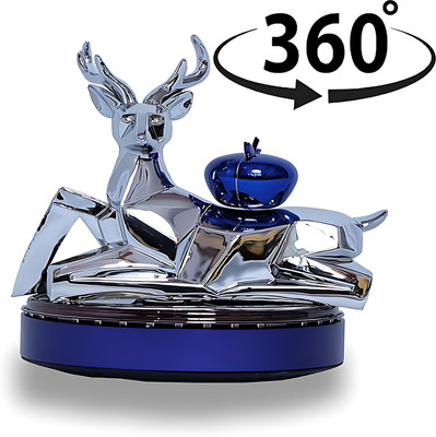 Budwill ® Deer Solar-Powered Car Perfume with Auto Rotation Apple for Dashboard Car Freshener Diffuser Deer With Apple(5 ml)