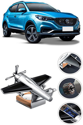 YUNEIK Car Solar Air Freshner Automatic Rotating Diffuser YK_SILVER-SINGLE-FAN-422(100 g)