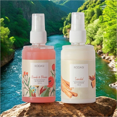 RODASI BOMB AND BLOOM SANDAL Car Freshener Spray RODASSSS_4-FBBSD100ML(2 x 100 ml)