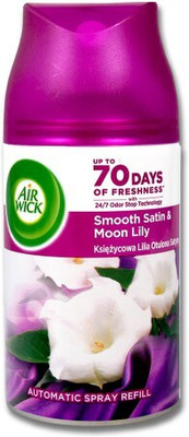Air Wick Satin, Moon LIly Spray Freshmatic Complete Kit - Automatic Air Freshener - Smooth Satin & Moon Lily (250 ml)(249 ml)
