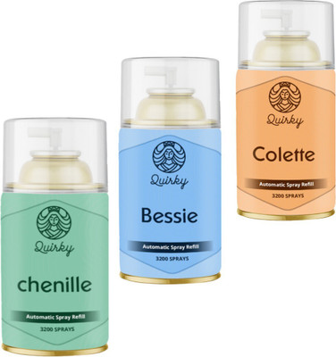 Quirky Chenille, Bessie, Colette Automatic Spray, Refill Chenille Bessie Colette Automatic Air Freshener Refill(3 x 300 ml)