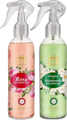 NEXT ROSE+ JASMINE & RAJNIGANDHA, AIR FRESHENER Car Freshener Spray ROSE AND JASMINE RAJNIGANDHA(2 x 200 ml)