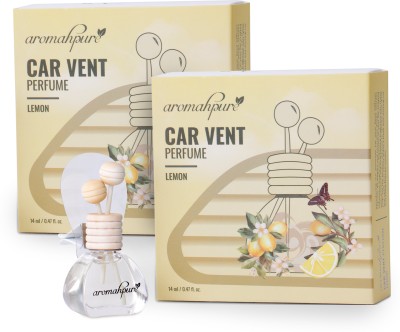 Aromahpure Car Perfume Vent Clip Lemon Fragrance Car Air Freshener Last upto 30 days Car Freshener Diffuser(2 x 14 ml)