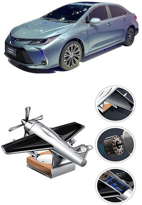 YUNEIK Car Solar Air Freshner Automatic Rotating Diffuser YK_SILVER-SINGLE-FAN-570(100 g)