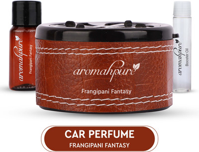 Aromahpure Dashboard Car Perfume with Floral Miniature Fragrance Oil |Frangipani Fantasy Car Freshener Diffuser Car Dashboard Perfume | Firangipani(45 g)