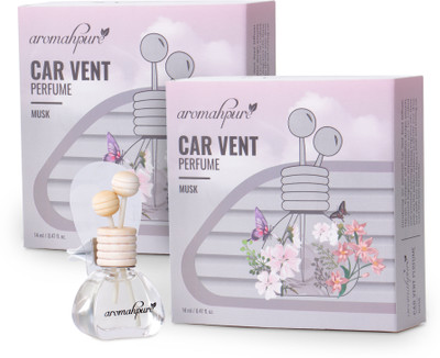 Aromahpure Car Perfume Vent Clip Musk Fragrance Car Air Freshener Last upto 30 days Car Freshener Diffuser VENT-POD-3(2 x 14 ml)