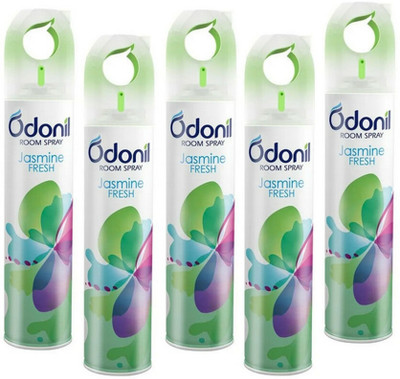 Odonil Spray (Pack of 5) Jasmine Fesh -220ml each Spray Spray(5 x 0.2 ml)