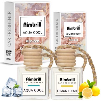 aimbrill Aqua Cool, Lemon Car Freshener Diffuser(2 x 10 ml)