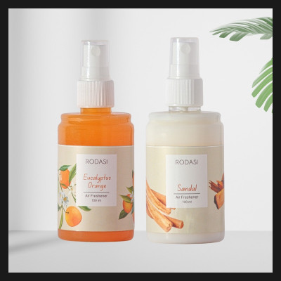 RODASI EUCALYPTUS ORANGE SANDAL Car Freshener Spray RDS_FEOSD100ML(2 x 100 ml)