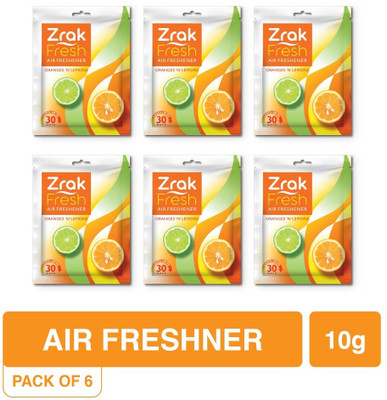 Zrak Pocket Air Freshener Oranges'N'Lemons Home, Car & Bathroom Blocks Pocket Air Freshener Oranges'N'Lemons(6 x 10 g)