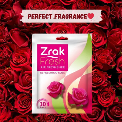 Zrak Refreshing Rose Blocks Perfumed Air Freshener Refreshing Rose Fragrance | For Home, Bathroom, Toilet, Car & Wardrobe(4 x 1 Units)