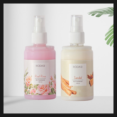 RODASI REAL ROSE SANDAL Car Freshener Spray RDS_FRRSD100ML(2 x 100 ml)