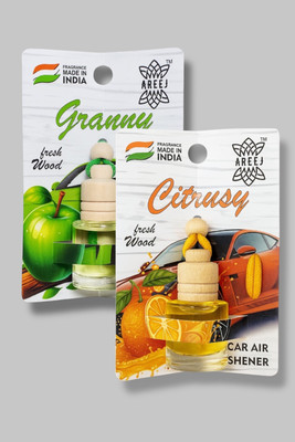 areej Granny, Citrusy Car Freshener Diffuser Car hanging perfume Car air freshener Mix Combo(2 x 8 ml)