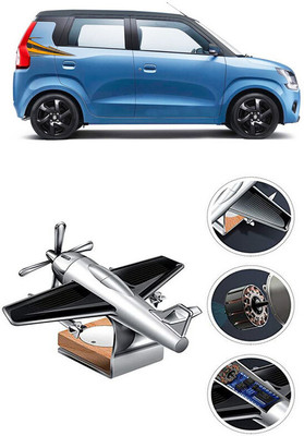 YUNEIK Car Solar Air Freshner Automatic Rotating Diffuser YK_SILVER-SINGLE-FAN-350(100 g)