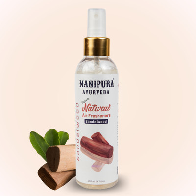 Manipura Ayurveda Pure Organic Sandalwood Room Air Freshener Car Freshener Spray Organic Sandalwood Room Freshener Spray 200 mL(200 ml)