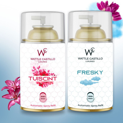Wattle Castillo Tuiscint And Fresky Automatic Air Room Freshners Sprey Refill For Suit Any Room Refill, Automatic Spray 300ml Air Freshener Refilled(2 x 265 ml)