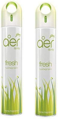 Godrej Aer Fresh Spray Perfumes Room Freshener Spray-270 ml Pack of 2 (Fresh lush. green)(2 x 220 ml)