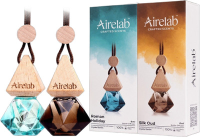 Airelab Roman Holiday, Silk Oud Car Freshener Diffuser Roman Holiday, Silk Oud(2 x 8 ml)
