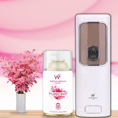 Wattle Castillo Automatic Air Freshener Dispenser(Machine+Tuiscint Refill -265ml) 3000+ Sprays Automatic Spray, Refill, Diffuser Set WC-Machine02+Tuiscint(2 Units) Wattle Castillo Automatic Air Freshener Dispenser(Machine+Tuiscint Refill -265ml) 3000+ Sprays Automatic Spray, Refill, Diffuser Set WC-Machine02+Tuiscint(2 Units)