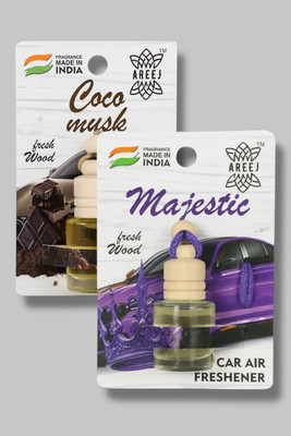 areej Majestic, Coco musk Car Freshener Diffuser Car hanging perfume Car air freshener Mix Combo(2 x 8 ml)