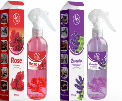 Fresh Aura Rose, Lavender Spray Rose and Lavender(2 x 270 ml)