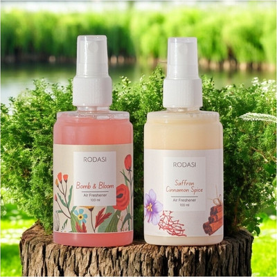 RODASI BOMB AND BLOOM SAFFRON CINNAMON Car Freshener Spray RODASSSS_T_FBBSC100ML(2 x 100 ml)