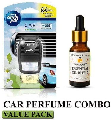 Ambipur AC Vent Gel Perfume Jasmine Starter Kit 7.5ml Long Lasting Essential Oil Dropper Car Freshener Aroma Oil, Refill, Diffuser AC Vent Gel Perfume Starter Kit 7.5ml Exotic Jasmine + 10ml Jasmine Essential Oil Dropper | Long-Lasting Car Air Freshener | Soothing Floral Fragrance for AC Vent Use(10