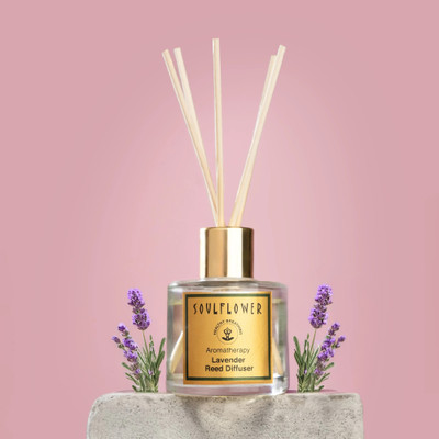 Soulflower Lavender Diffuser Set Lavender Reed Diffuser(50 ml)