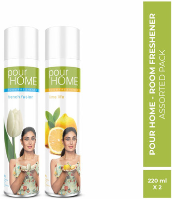 POUR HOME French Fusion & Lime Life Room Freshener Spray French Fusion & Lime Life Room Freshener Combo(2 x 220 ml)