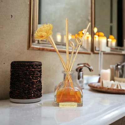 GLOBAL AROMA Rose Diffuser Set Reed Diffuser Set with Black Rose Home Fragrances, Easy to use -100 ML(100 ml)