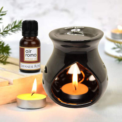 Airroma Black Diffuser Set with Japanese Rose 10ml oil and 2pcs Candle Diffuser Set, Diffuser, Aroma Oil Black Diffuser Set with Japanese Rose 10ml oil and 2pcs Candle(4 x 1 Units) Airroma Black Diffuser Set with Japanese Rose 10ml oil and 2pcs Candle Diffuser Set, Diffuser, Aroma Oil Black Diffuser Set with Japanese Rose 10ml oil and 2pcs Candle(4 x 1 Units)
