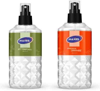 MAXES Mogra, ORANGE Spray MX PREMIUM ORANGE AND ATTARFULL AIR FRESHENER 250*2 ML(2 x 250 ml)